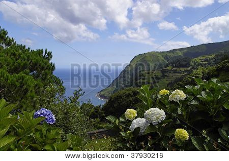 The panorama from the Aqua Retorta, Sao Miguel