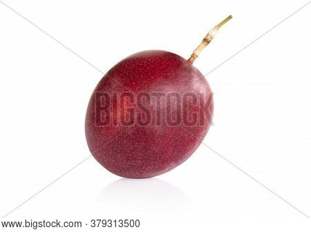 Fresh Passion Fruit Isolated On White Background, Food Healthy Concept