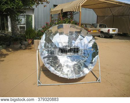 solar cooker used in the remote rural areas in the villages of Botswana, renewable energy