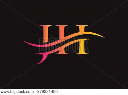 Jh Logo For Luxury Branding. Elegant And Stylish Design For Your Company In Gold Color.