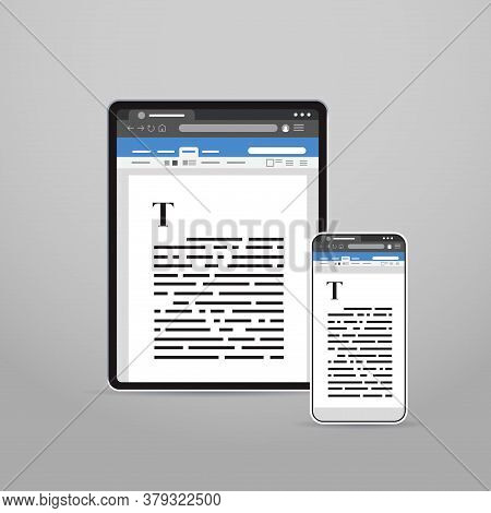 Tablet And Smartphone Screns Cross Platform Application Development Adaptive User Interface Responsi