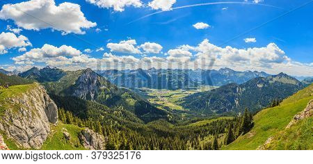 On The Road In The Tannheim Valley Between Jochalpe And Aggenstein