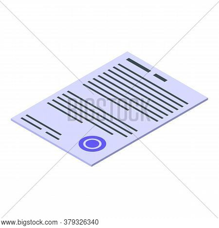 Paper Storage Document Icon. Isometric Of Paper Storage Document Vector Icon For Web Design Isolated