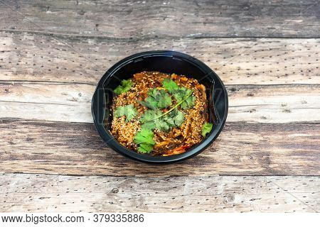 Korean Japchae recipe with chicken Sweet potato vermicelli, vegetables