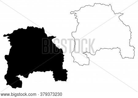 Sorocaba City And Municipality (federative Republic Of Brazil, Sao Paulo State) Map Vector Illustrat