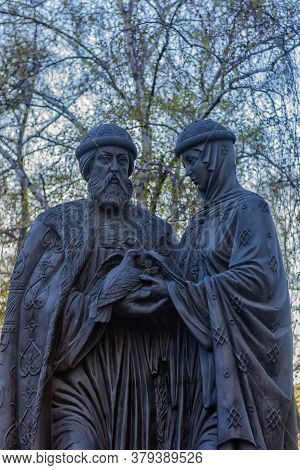 Russia, Irkutsk 06,05,2018  The Monument To Blessed Prince Pyotr And Princess Fevronia Murom In Irku