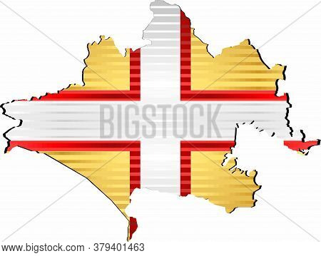 Shiny Grunge Map Of The Dorset - Illustration, 
Three Dimensional Map Of Dorset