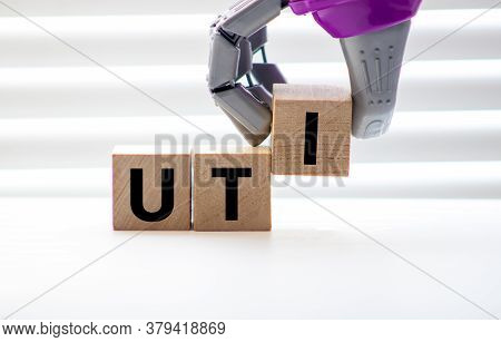 Uti - Acronym From Wooden Blocks With Letters, Abbreviation Uti Urinary Tract Infection.
