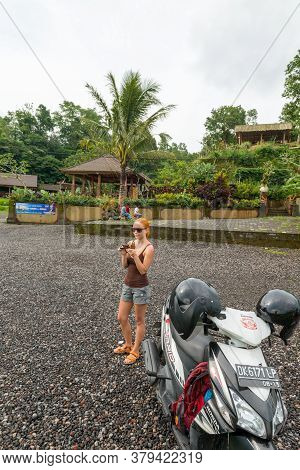 Jatiluwih, Bali Indonesia - April 22, 2013: View Of Tourist Visiting Jatiluwih Mountain Region Of Ba