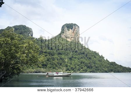 Krabi pobřeží Railay mangrovy Longtail Thajsko