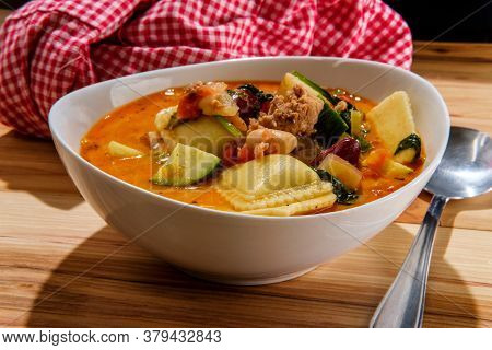 Ravioli Sausage Minestrone Soup