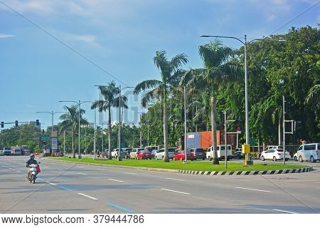 Manila, Ph - Sept 8 - Roxas Boulevard Road On September 8, 2018 In Manila, Philippines.