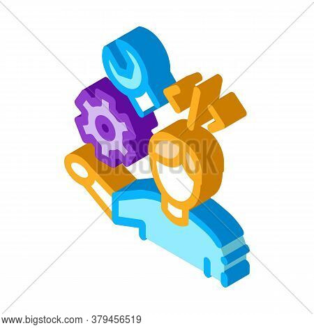 Front End Developer Icon Vector. Isometric Front End Developer Sign. Color Isolated Symbol Illustrat