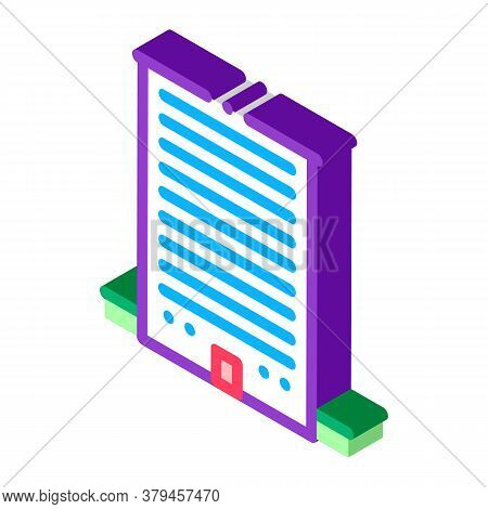 Akyscraper Apertments Icon Vector. Isometric Akyscraper Apertments Sign. Color Isolated Symbol Illus