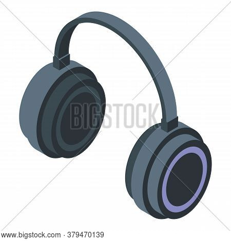 Listen Music Headphones Icon. Isometric Of Listen Music Headphonesvector Icon For Web Design Isolate