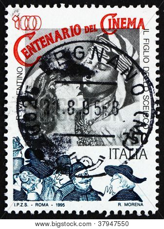 Postage stamp Italy 1995 Son of the Sheik, Rudolph Valentino