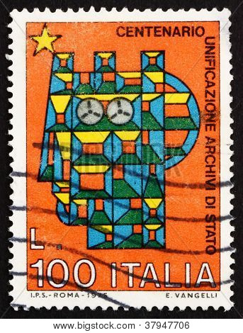 Postage stamp Italy 1975 Stylized SyracuseanItalia