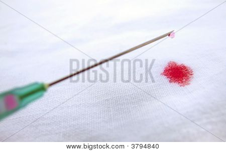Needle And Blood Drop