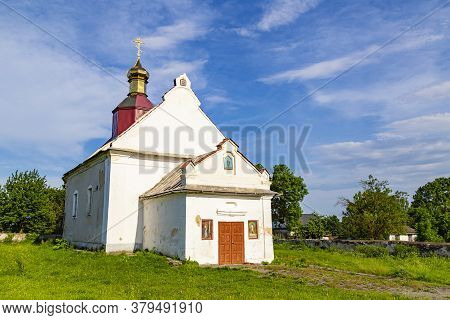 Old Medieval Orthodox Church Of St. Paraskevi Outdoor , Village Samchyky, Ukraine - Architectural Mo