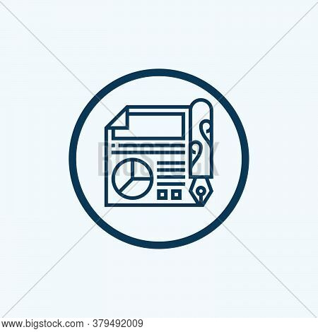 Pie Graph Icon Isolated On White Background From Money And Currency Collection. Pie Graph Icon Trend