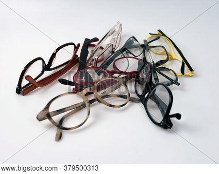 A Group Of Eyeglasses , Colorful Plastic  Frames