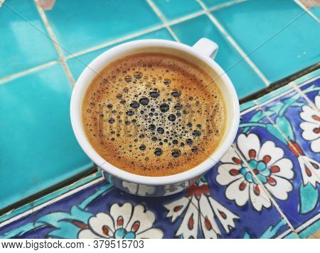 Healthy And Tasty Hot Coffie On Table
