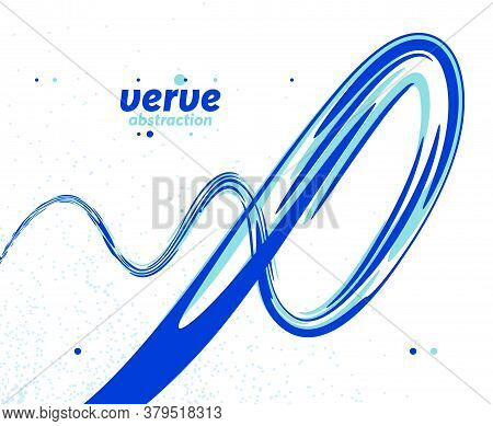 Flowing Fluid 3d Dimensional Abstract Vector Shape, Dynamic Design Element Background, Energy Flowin