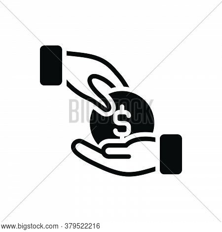 Black Solid Icon For Give-money Money Riches Piles Currency Mammon Capital Cash Coin Hand Fund Inves