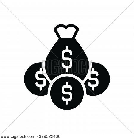 Black Solid Icon For Money Riches Piles Wealth Mammon Capital Cash Fund Investment Trendy