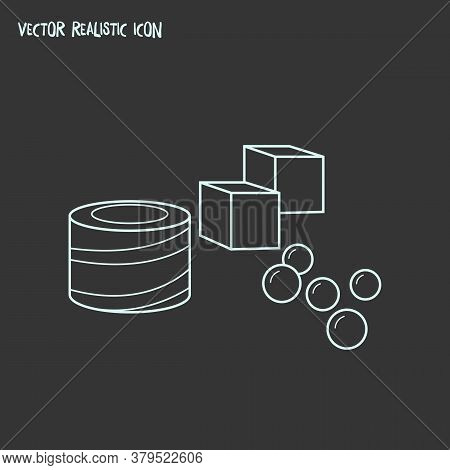 Turkish Delight Icon Line Element. Vector Illustration Of Turkish Delight Icon Line Isolated On Clea