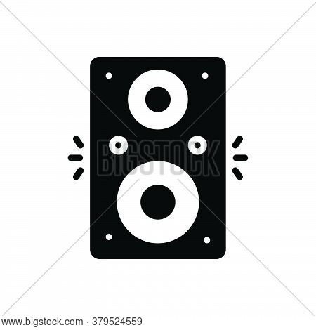 Black Solid Icon For Old-speaker Old Speaker Woofer Amplifier Noise Accoustic Music Entertainment Lo