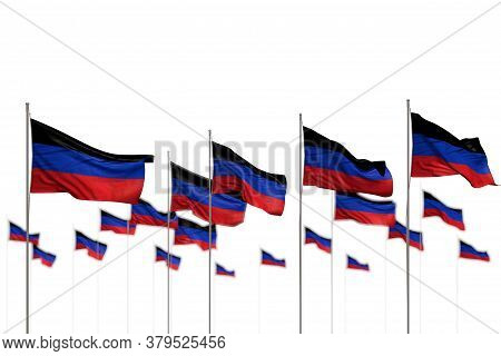 Nice Labor Day Flag 3d Illustration
 - Donetsk Peoples Republic Isolated Flags Placed In Row With Bo