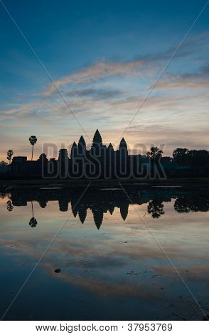 Angkor Wat Temple At Sunrise, Cambodia