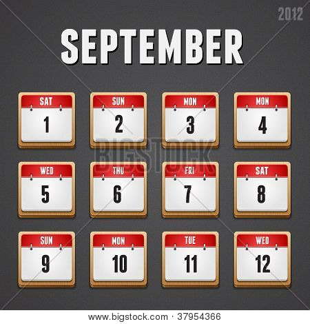 Ensemble d'icônes rouge calendrier détaillé haute