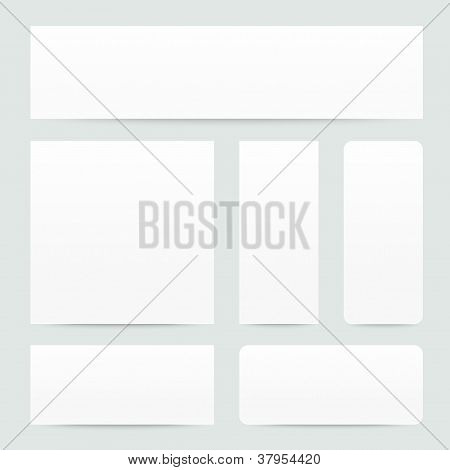 Banderoles en papier différents avec des ombres