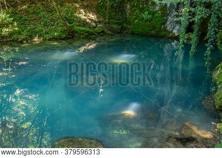 Krupajsko Vrelo (the Krupaj Springs) In Serbia, Beautiful Water Spring With Waterfals And Caves. Hea