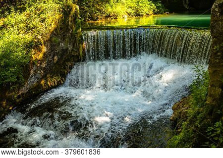 Krupajsko Vrelo (the Krupaj Springs) In Serbia, Beautiful Water Spring With Waterfals And Caves. Hea