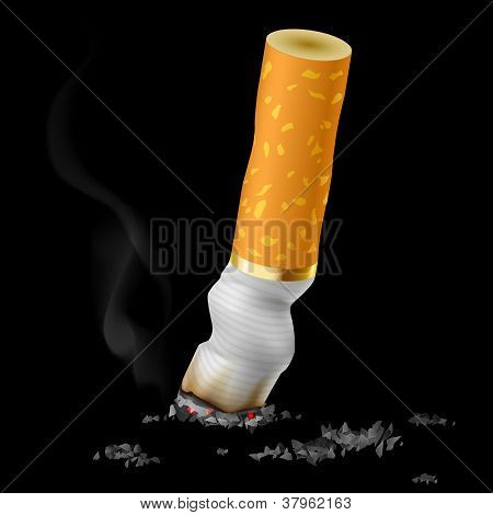 Ponta de cigarro realista