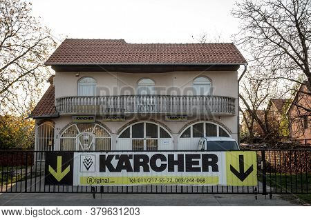 Belgrade, Serbia - April 7, 2019: Karcher Logo In Front Of Their Main Retailer For Belgrade. Karcher