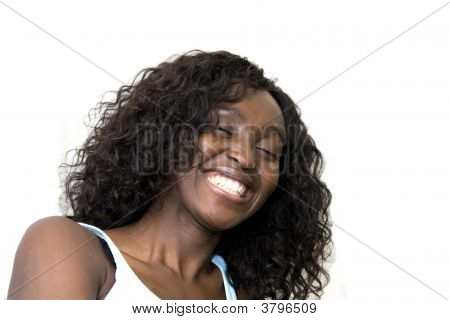 Young African American Female Laughing