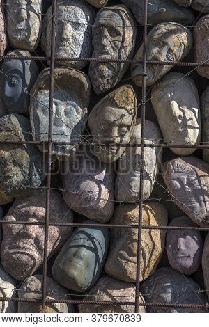Russia, Moscow 05.04,2019   Memorial To The Victims Of Gulag. Winter. Moscow, Russia