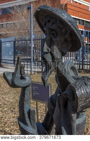 Russia, Moscow 05,04,2019 Sculpture Park Museon, Sculpture Don Quixote