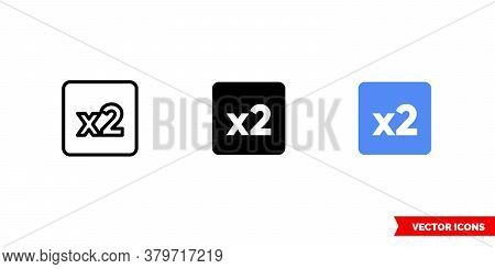 X2 Icon 3 Types. Vector & Photo (Free Trial) | Bigstock