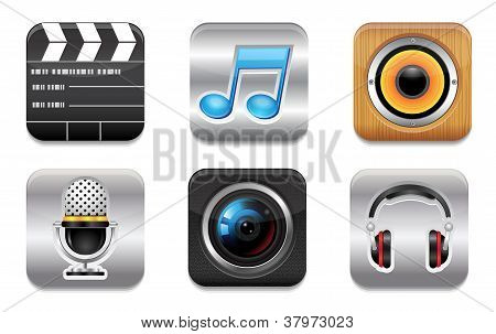 entertainment icon set