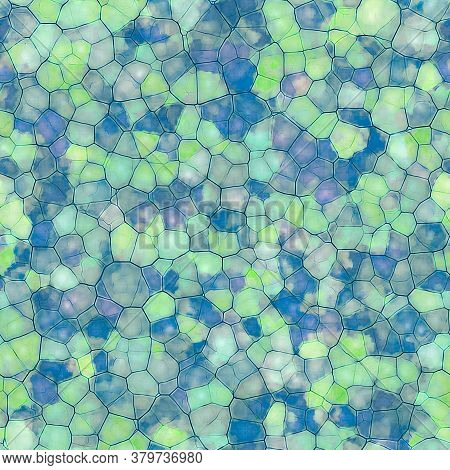 Abstract Seamless Background Of Colorful Spots Like Paving Stones Or Mosaic Glass. Imitation Of Arti