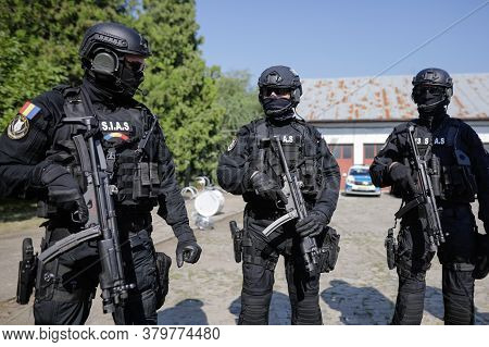 Bucharest, Romania - July 29, 2020: Officers From The Special Actions And Intervention Service (sias