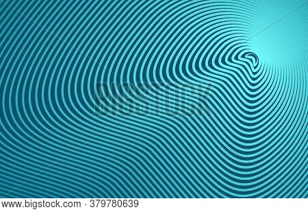 Abstract Horizontal Striped Background. Ultra Thin Abstract Wavy Lines On Blue