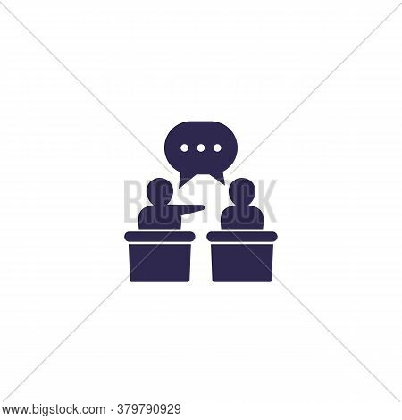 Debate Or Discussion Icon, Vector, Eps 10 File, Easy To Edit