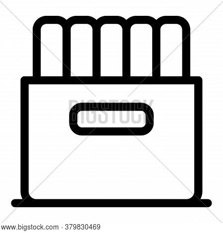 Files Box Icon. Outline Files Box Vector Icon For Web Design Isolated On White Background