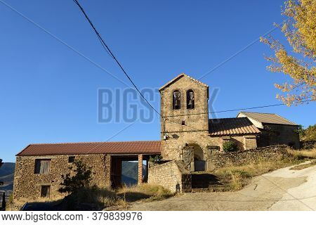 View Of The Chuch Of Latas Located In The Huesca Province, Aragon, Spain